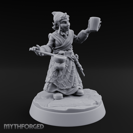 Juggling The Drinks Goblin Taverner Miniature for Dungeons and Dragons, Pathfinder or other TTRPGs