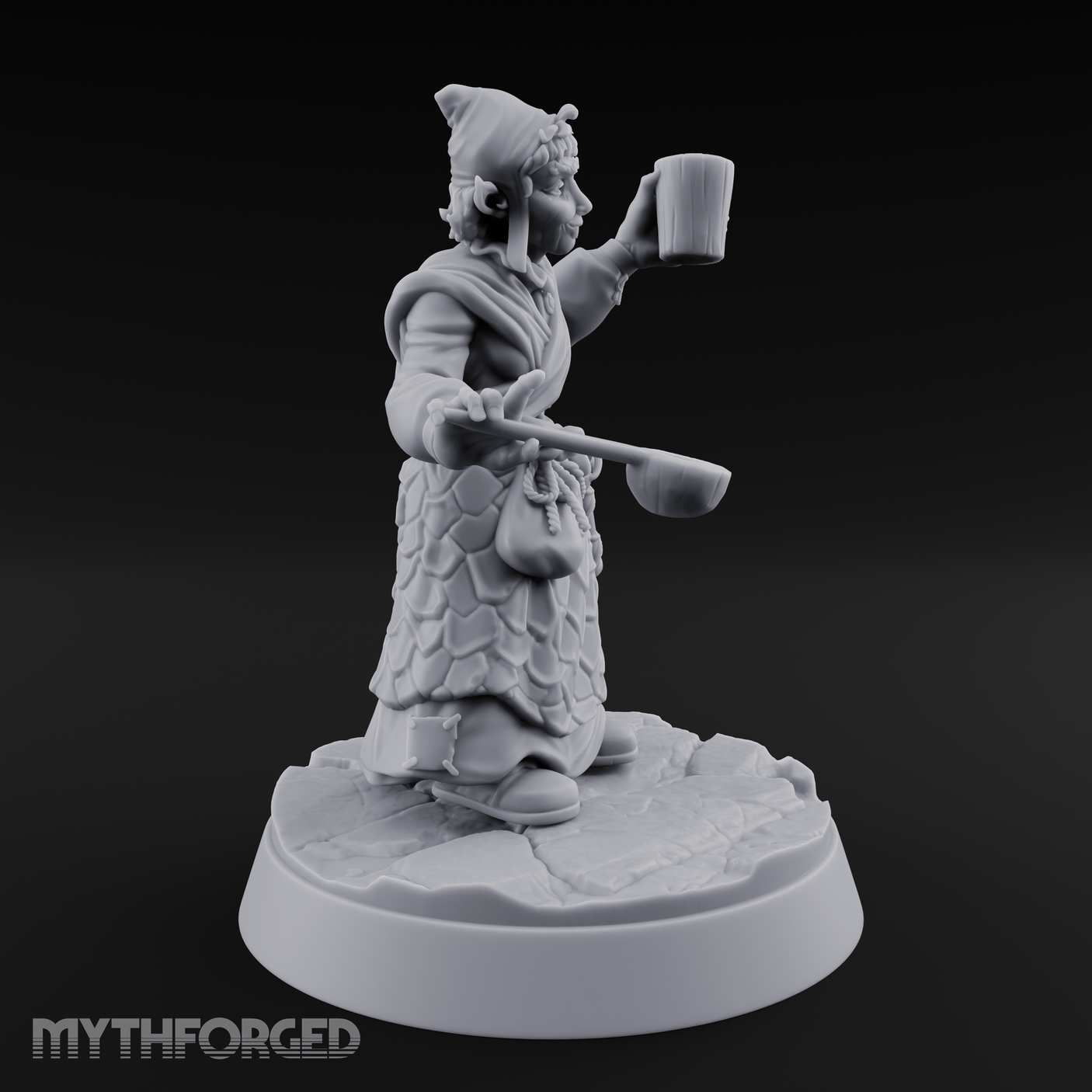 Juggling The Drinks Goblin Taverner Miniature for Dungeons and Dragons, Pathfinder or other TTRPGs