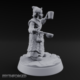Juggling The Drinks Goblin Taverner Miniature for Dungeons and Dragons, Pathfinder or other TTRPGs