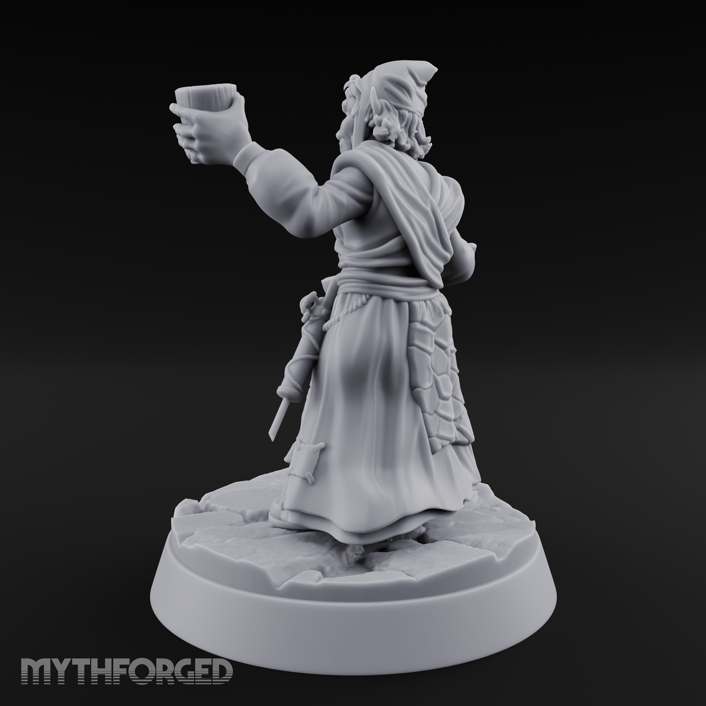 Juggling The Drinks Goblin Taverner Miniature for Dungeons and Dragons, Pathfinder or other TTRPGs