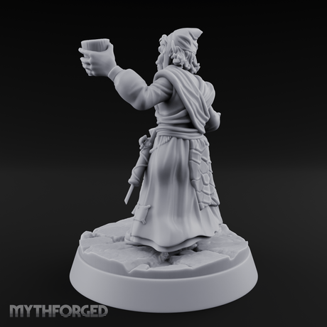 Juggling The Drinks Goblin Taverner Miniature for Dungeons and Dragons, Pathfinder or other TTRPGs