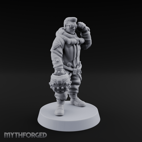 Cool As Ice Human Pilot Miniature for Dungeons and Dragons, Pathfinder or other TTRPGs