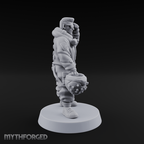 Cool As Ice Human Pilot Miniature for Dungeons and Dragons, Pathfinder or other TTRPGs