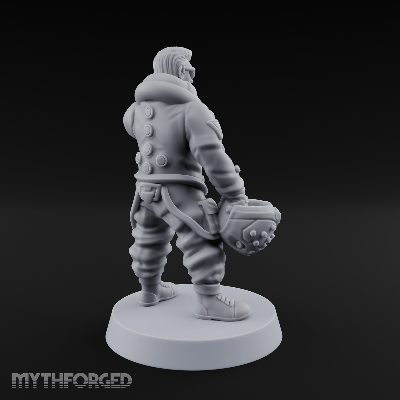 Cool As Ice Human Pilot Miniature for Dungeons and Dragons, Pathfinder or other TTRPGs