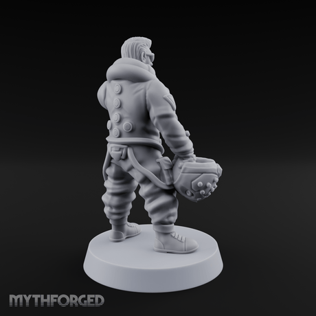 Cool As Ice Human Pilot Miniature for Dungeons and Dragons, Pathfinder or other TTRPGs