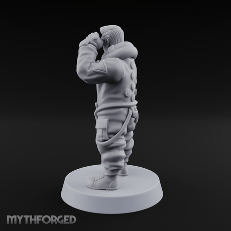 Cool As Ice Human Pilot Miniature for Dungeons and Dragons, Pathfinder or other TTRPGs