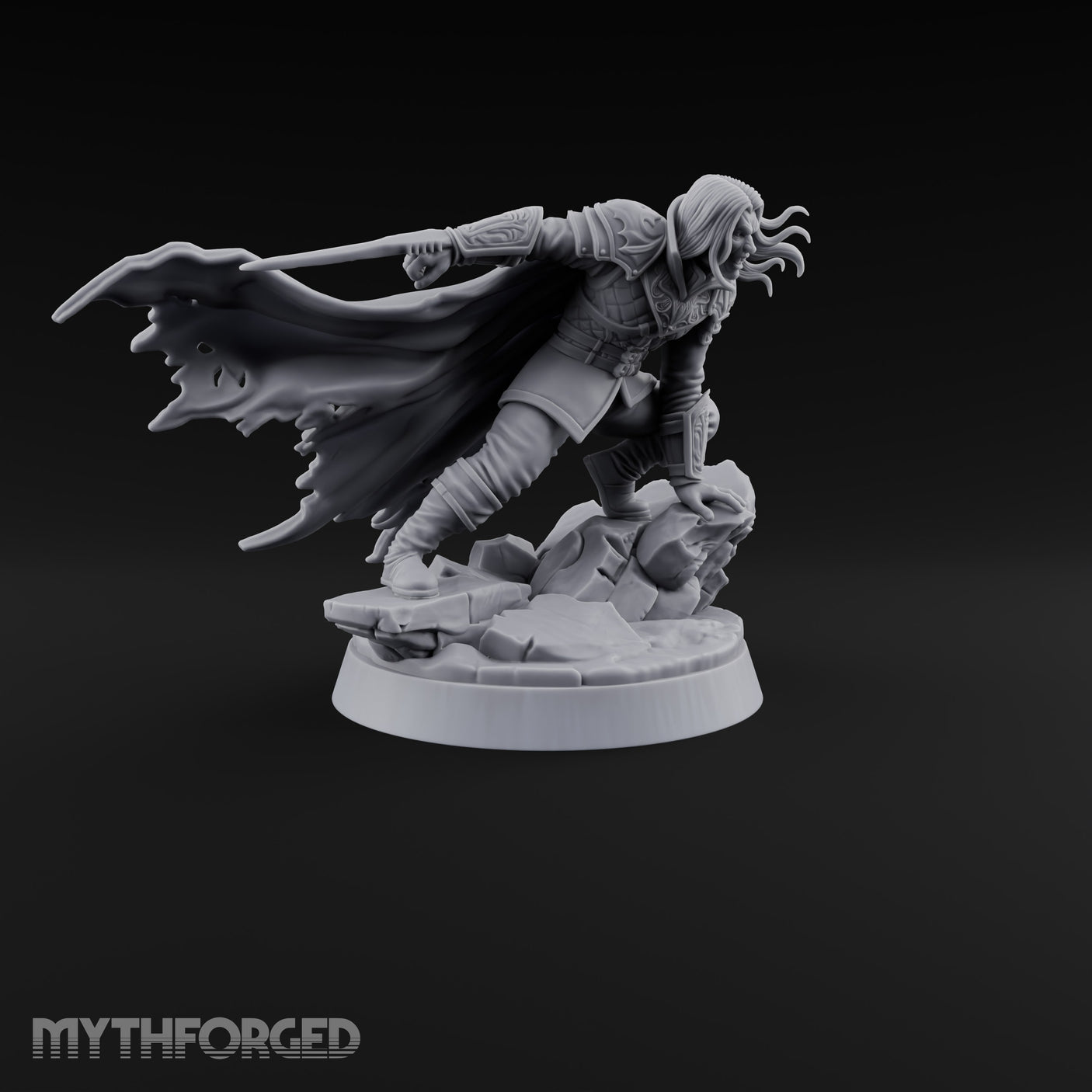 Closing In Vampire Slayer Miniature for Dungeons and Dragons, Pathfinder or other TTRPGs