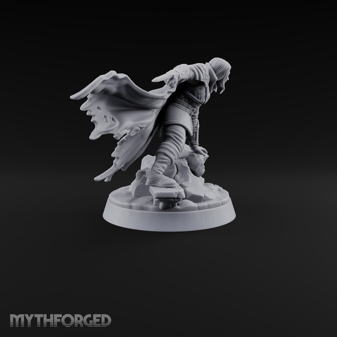 Closing In Vampire Slayer Miniature for Dungeons and Dragons, Pathfinder or other TTRPGs