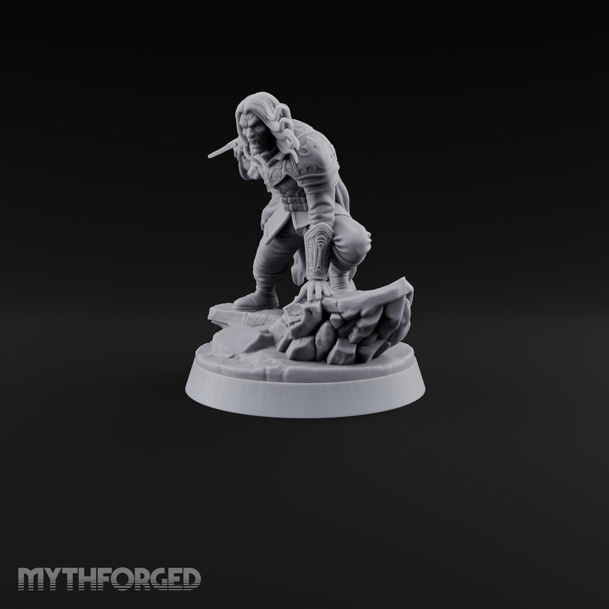 Closing In Vampire Slayer Miniature for Dungeons and Dragons, Pathfinder or other TTRPGs