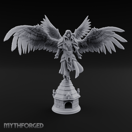 Surveying Angel Sentinel Miniature for Dungeons and Dragons, Pathfinder or other TTRPGs