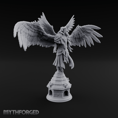 Surveying Angel Sentinel Miniature for Dungeons and Dragons, Pathfinder or other TTRPGs