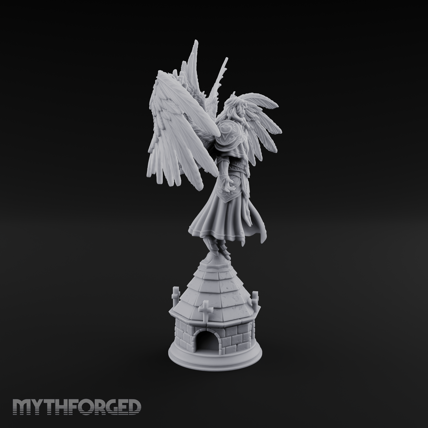Surveying Angel Sentinel Miniature for Dungeons and Dragons, Pathfinder or other TTRPGs