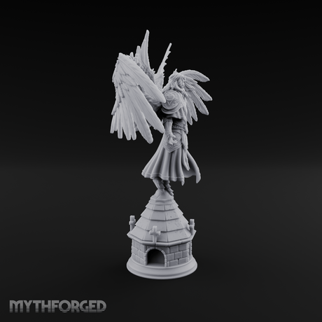 Surveying Angel Sentinel Miniature for Dungeons and Dragons, Pathfinder or other TTRPGs