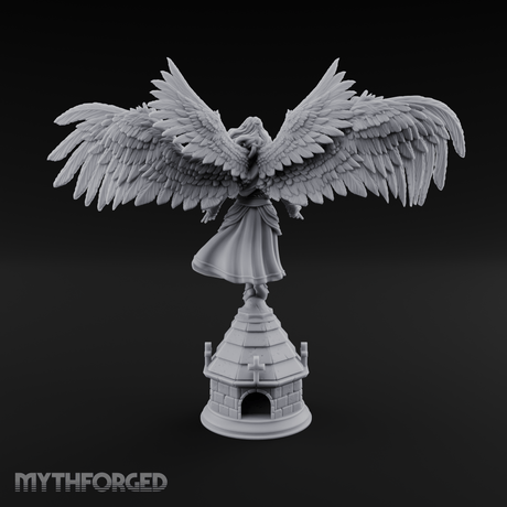 Surveying Angel Sentinel Miniature for Dungeons and Dragons, Pathfinder or other TTRPGs