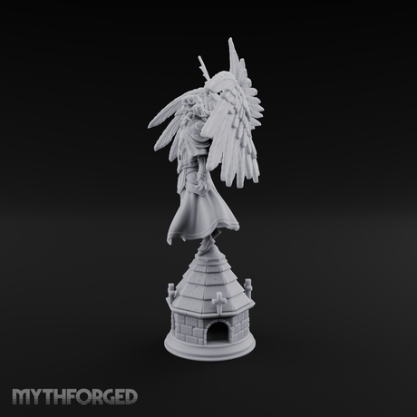 Surveying Angel Sentinel Miniature for Dungeons and Dragons, Pathfinder or other TTRPGs