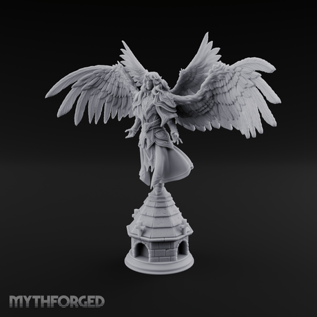 Surveying Angel Sentinel Miniature for Dungeons and Dragons, Pathfinder or other TTRPGs
