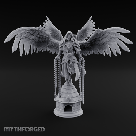 Surveying Angel Sentinel Miniature for Dungeons and Dragons, Pathfinder or other TTRPGs