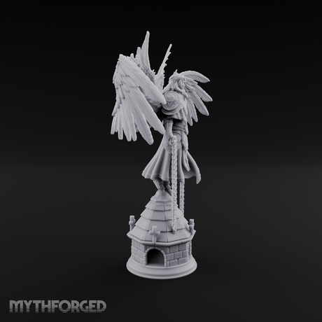 Surveying Angel Sentinel Miniature for Dungeons and Dragons, Pathfinder or other TTRPGs