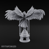 Surveying Angel Sentinel Miniature for Dungeons and Dragons, Pathfinder or other TTRPGs