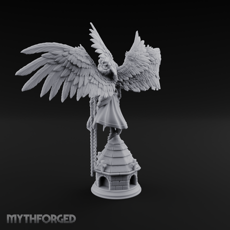 Surveying Angel Sentinel Miniature for Dungeons and Dragons, Pathfinder or other TTRPGs