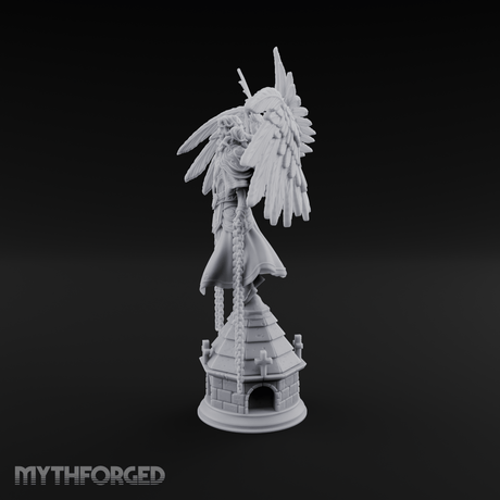 Surveying Angel Sentinel Miniature for Dungeons and Dragons, Pathfinder or other TTRPGs