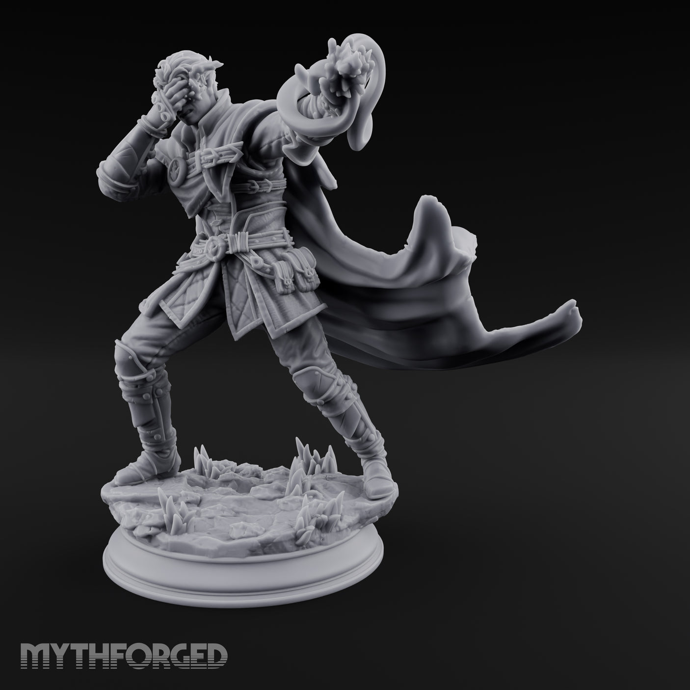 Blinded by the Light Elf Warlock Miniature for Dungeons and Dragons, Pathfinder or other TTRPGs