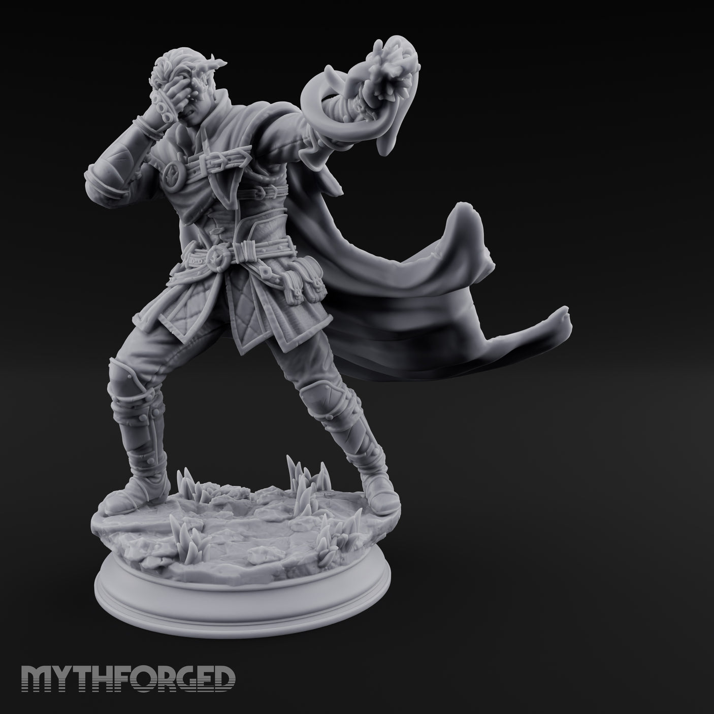 Blinded by the Light Elf Warlock Miniature for Dungeons and Dragons, Pathfinder or other TTRPGs
