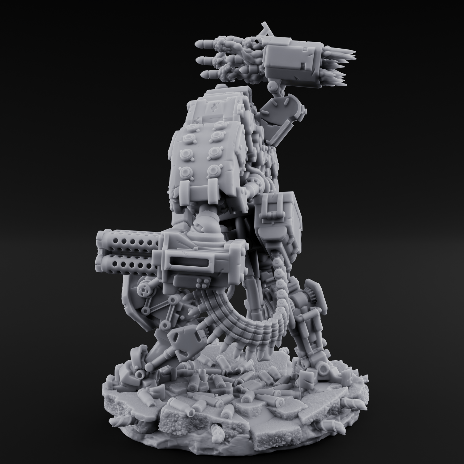 Junkyard Stomping Necrolinked Mech A Miniature for Dungeons and Dragons, Pathfinder or other TTRPGs