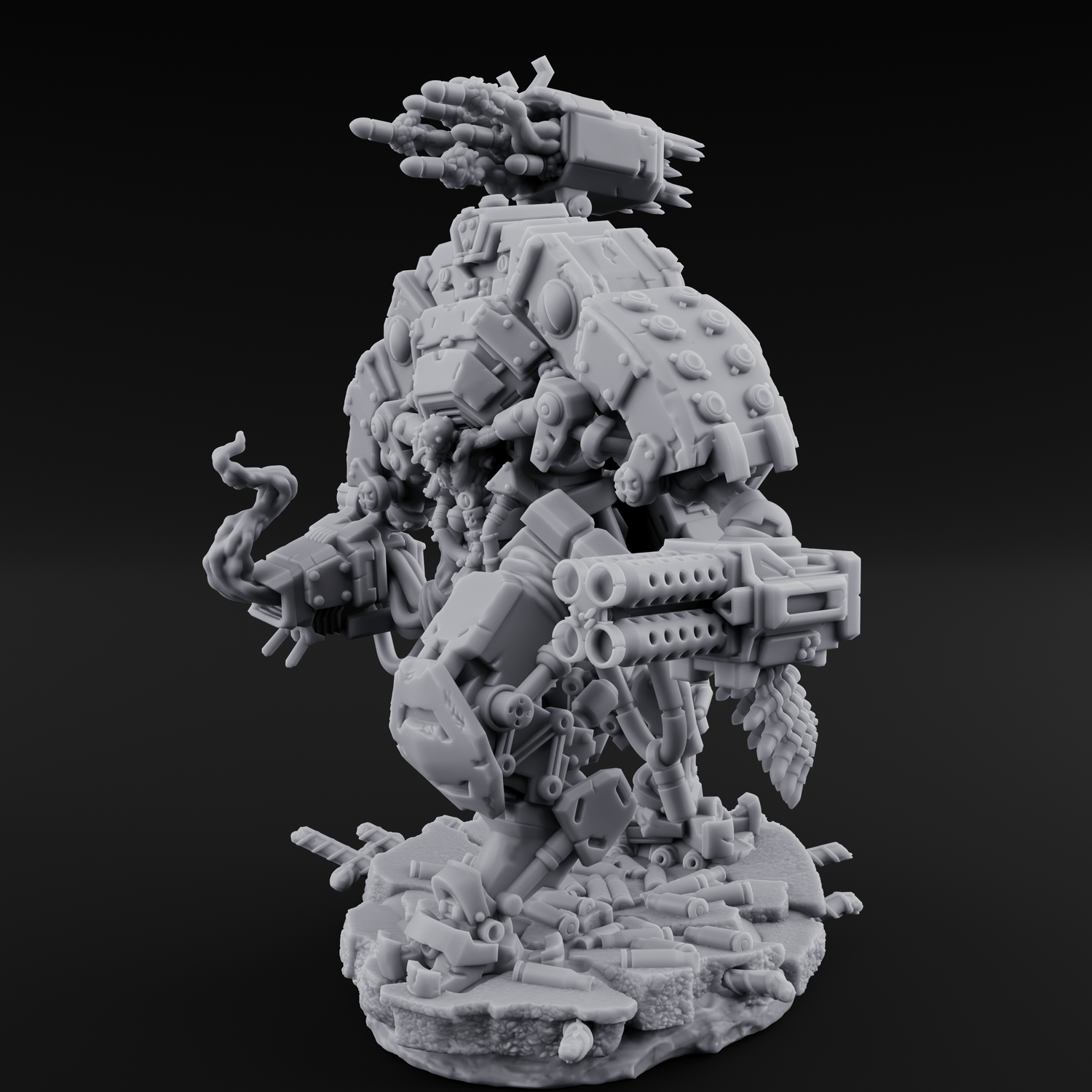 Junkyard Stomping Necrolinked Mech A Miniature for Dungeons and Dragons, Pathfinder or other TTRPGs