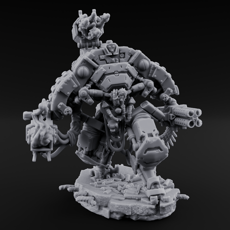 Junkyard Stomping Necrolinked Mech A Miniature for Dungeons and Dragons, Pathfinder or other TTRPGs