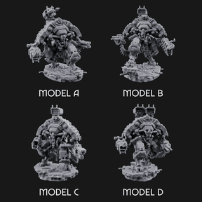 Junkyard Stomping Necrolinked Mechs Miniature for Dungeons and Dragons, Pathfinder or other TTRPGs