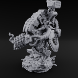 Junkyard Stomping Necrolinked Mech B Miniature for Dungeons and Dragons, Pathfinder or other TTRPGs