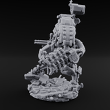 Junkyard Stomping Necrolinked Mech B Miniature for Dungeons and Dragons, Pathfinder or other TTRPGs