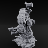 Junkyard Stomping Necrolinked Mech C Miniature for Dungeons and Dragons, Pathfinder or other TTRPGs