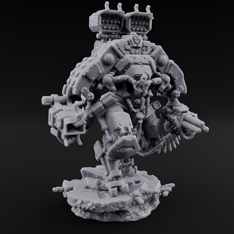 Junkyard Stomping Necrolinked Mech D Miniature for Dungeons and Dragons, Pathfinder or other TTRPGs