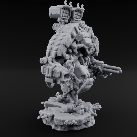 Junkyard Stomping Necrolinked Mech D Miniature for Dungeons and Dragons, Pathfinder or other TTRPGs