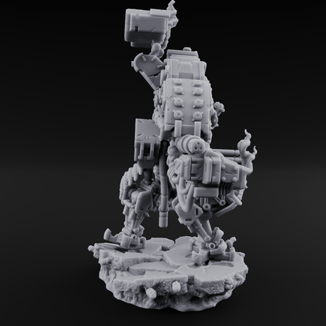 Junkyard Stomping Necrolinked Mech D Miniature for Dungeons and Dragons, Pathfinder or other TTRPGs