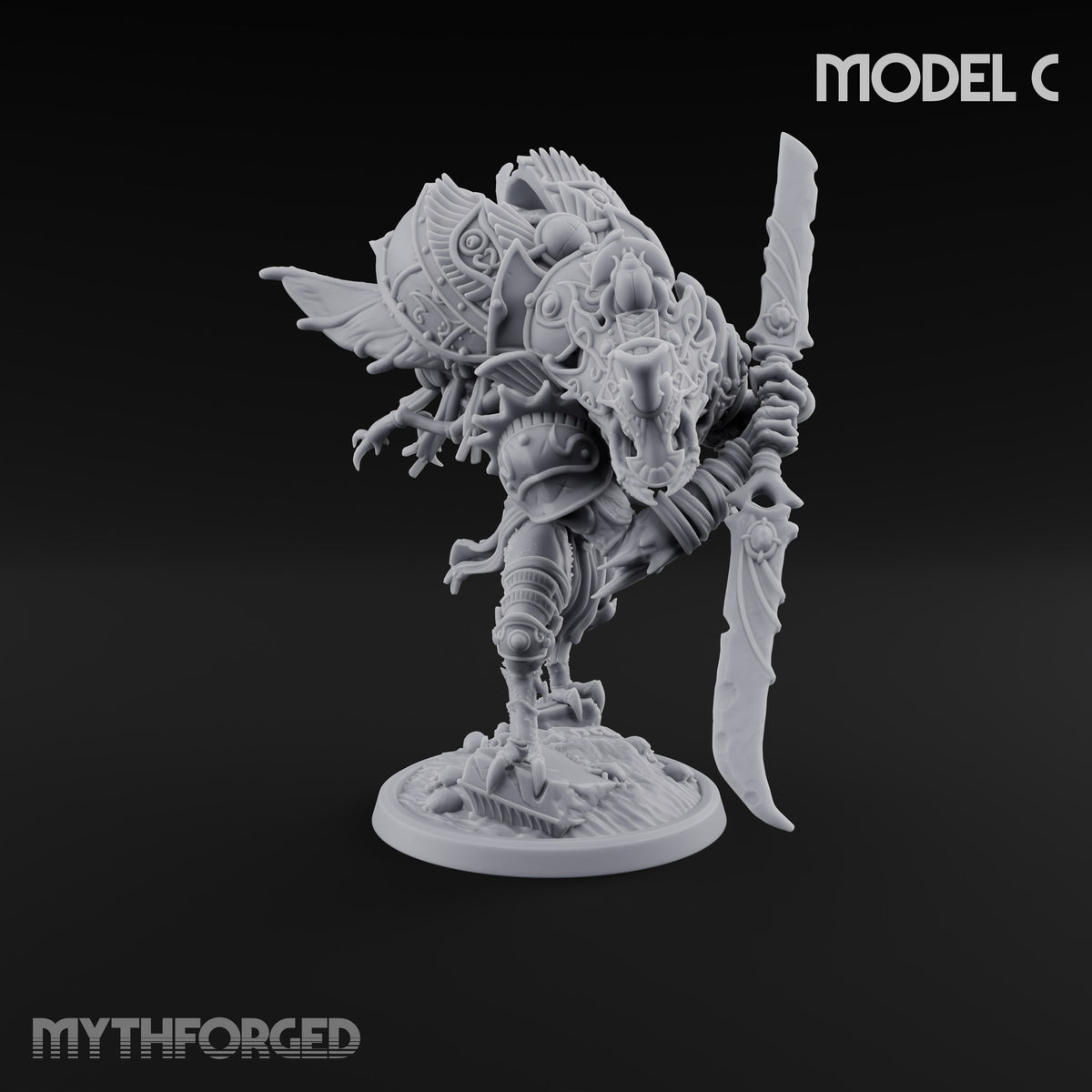 Poised to Strike Scarabfolk Warrior C