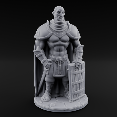 Standing His Ground Human Bodyguard Miniature for Dungeons and Dragons, Pathfinder or other TTRPGs