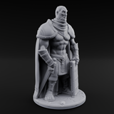 Standing His Ground Human Bodyguard Miniature for Dungeons and Dragons, Pathfinder or other TTRPGs