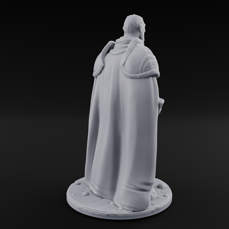 Standing His Ground Human Bodyguard Miniature for Dungeons and Dragons, Pathfinder or other TTRPGs