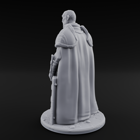 Standing His Ground Human Bodyguard Miniature for Dungeons and Dragons, Pathfinder or other TTRPGs
