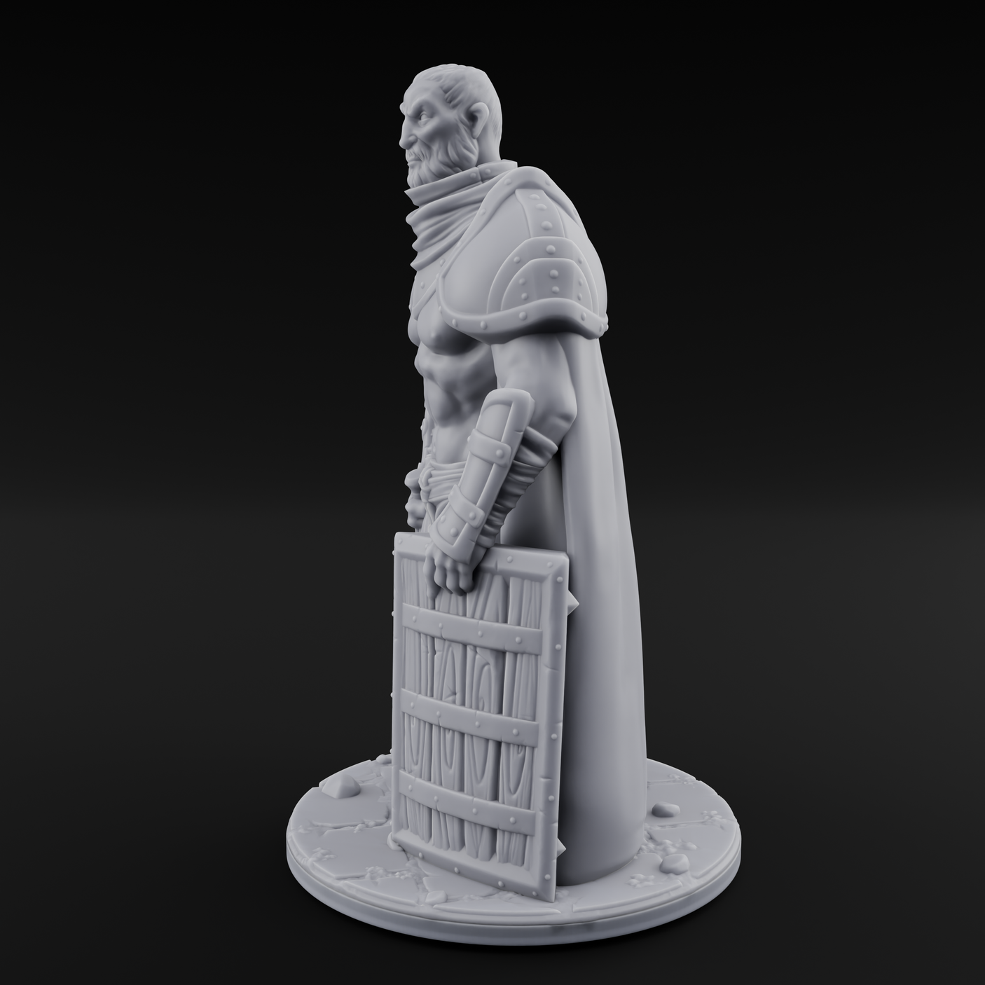 Standing His Ground Human Bodyguard Miniature for Dungeons and Dragons, Pathfinder or other TTRPGs