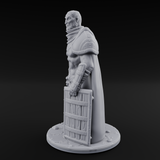 Standing His Ground Human Bodyguard Miniature for Dungeons and Dragons, Pathfinder or other TTRPGs