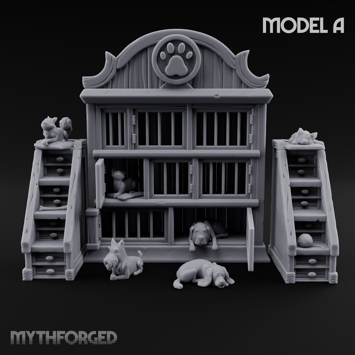 Strays Waiting Wooden Veterinarian Furniture Set — A