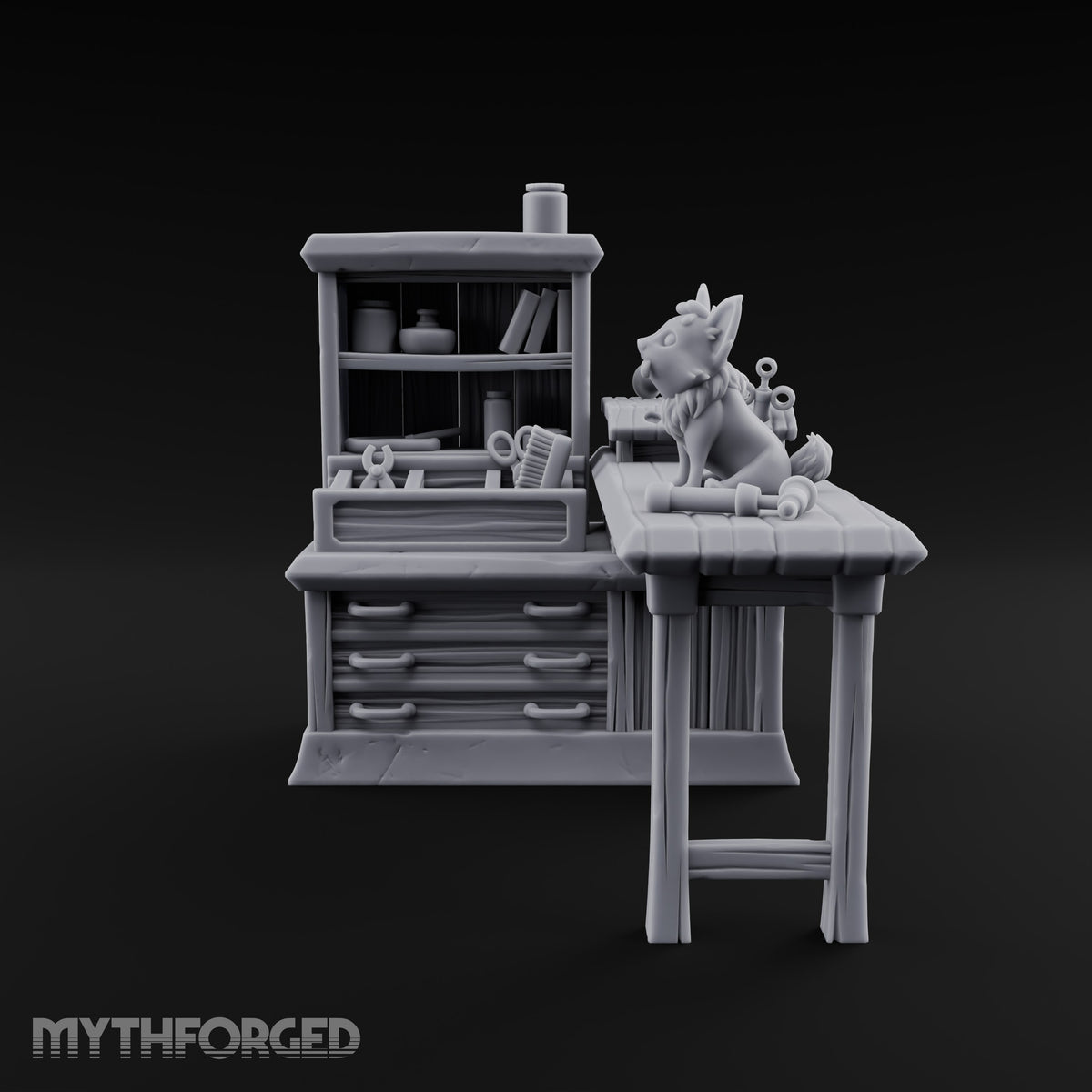 Strays Waiting Wooden Veterinarian Furniture F