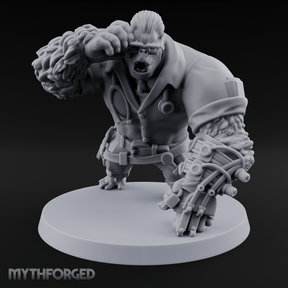Glasses Adjusting Cyborg Gorilla Artificer Miniature for Dungeons and Dragons, Pathfinder or other TTRPGs