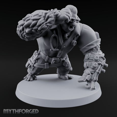 Glasses Adjusting Cyborg Gorilla Artificer Miniature for Dungeons and Dragons, Pathfinder or other TTRPGs