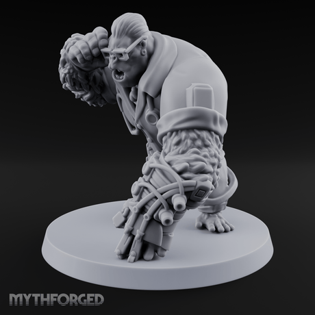 Glasses Adjusting Cyborg Gorilla Artificer Miniature for Dungeons and Dragons, Pathfinder or other TTRPGs
