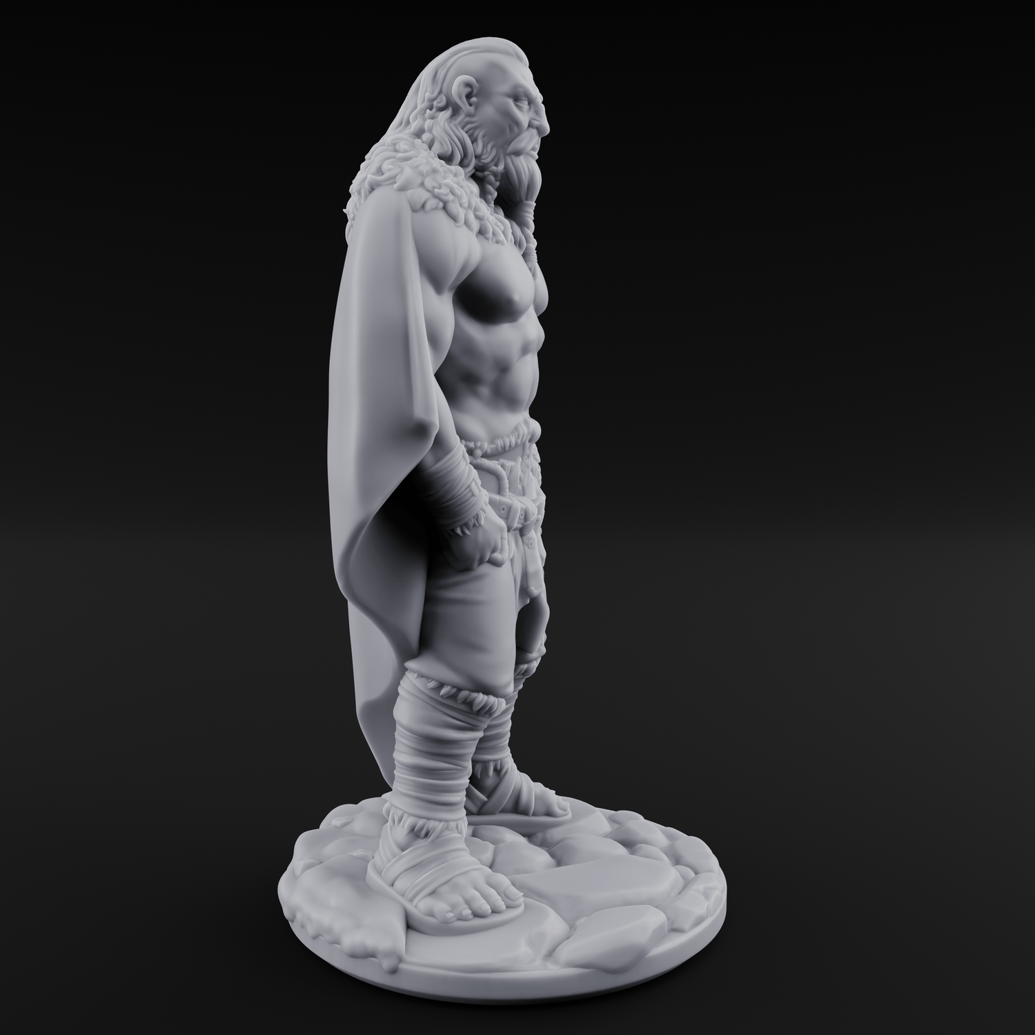 Belt Gripping Human Barbarian A Miniature for Dungeons and Dragons, Pathfinder or other TTRPGs